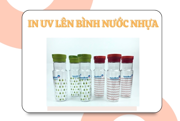 In uv logo lên nhựa, bình nước